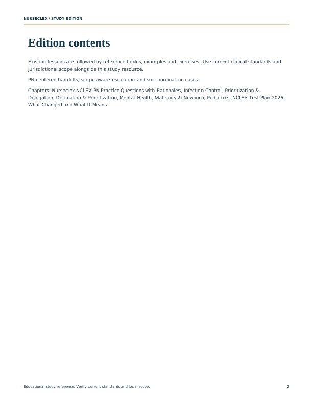 PN Coordinated Care - Contents